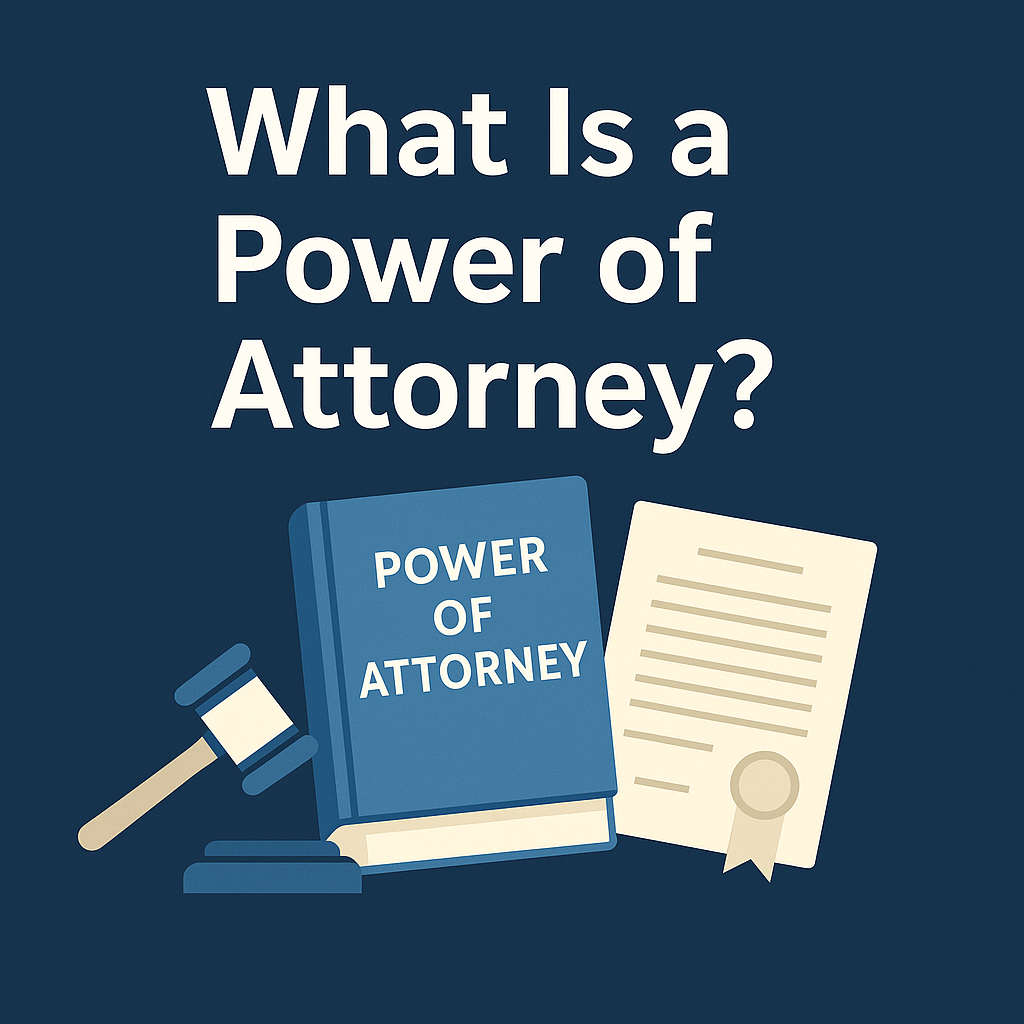 What is a Power of Attorney? Legal explanation with gavel and document illustration